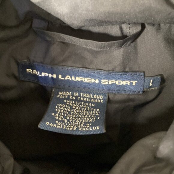 Vintage polo Ralph Lauren sport down women’s large navy blue zip up vest - Picture 3 of 3